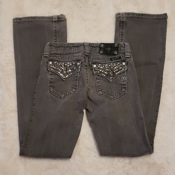 Miss Me Other - MISS ME Bootcut Kids Size Gray Jeans sz 14